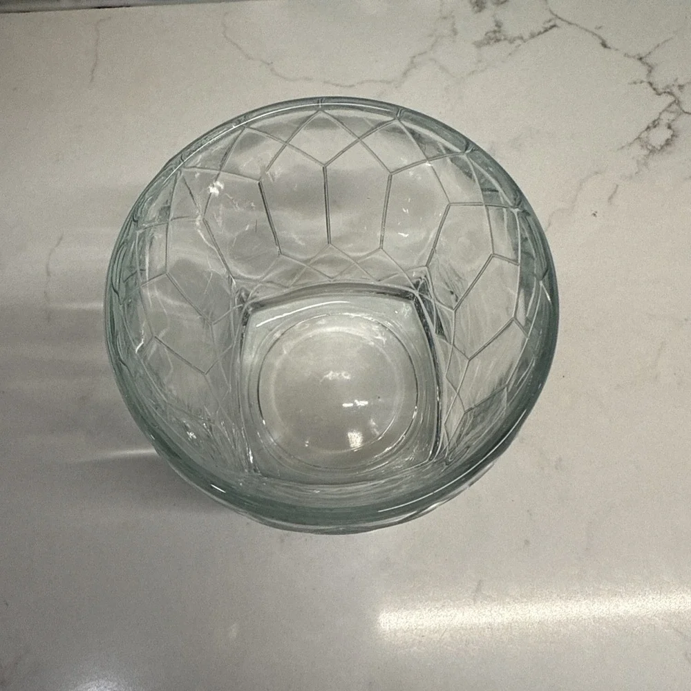 Crown Royal Glass Tumbler Embossed Diamond Pattern Canadian Whiskey On The Rocks